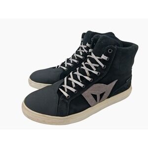 Dainese Street Biker D-WP Shoes Mens Size 11.5 Black Suede Waterproof High Top